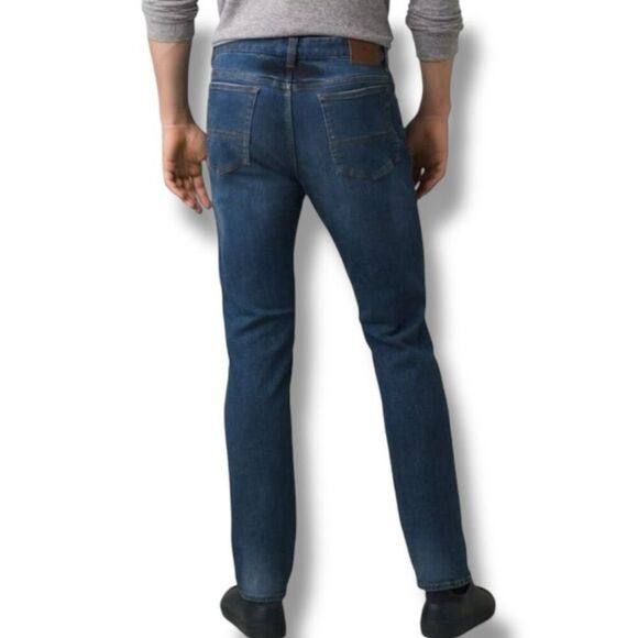 NWT - prAna Jeans Men's Size 28x32 Hillgard Slim Jean in Medium Ozone Wash - Picture 2 of 5